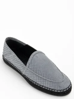 Slipper in pelle effetto pitone