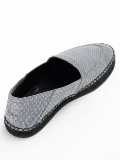 Slipper in pelle effetto pitone