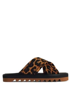 Slippers in pelle multicolore Leo