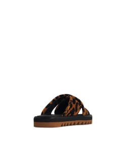 Slippers in pelle multicolore Leo