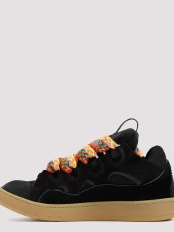 Sneaker a marciapiede in pelle scamosciata