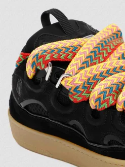 Sneaker a marciapiede in pelle scamosciata