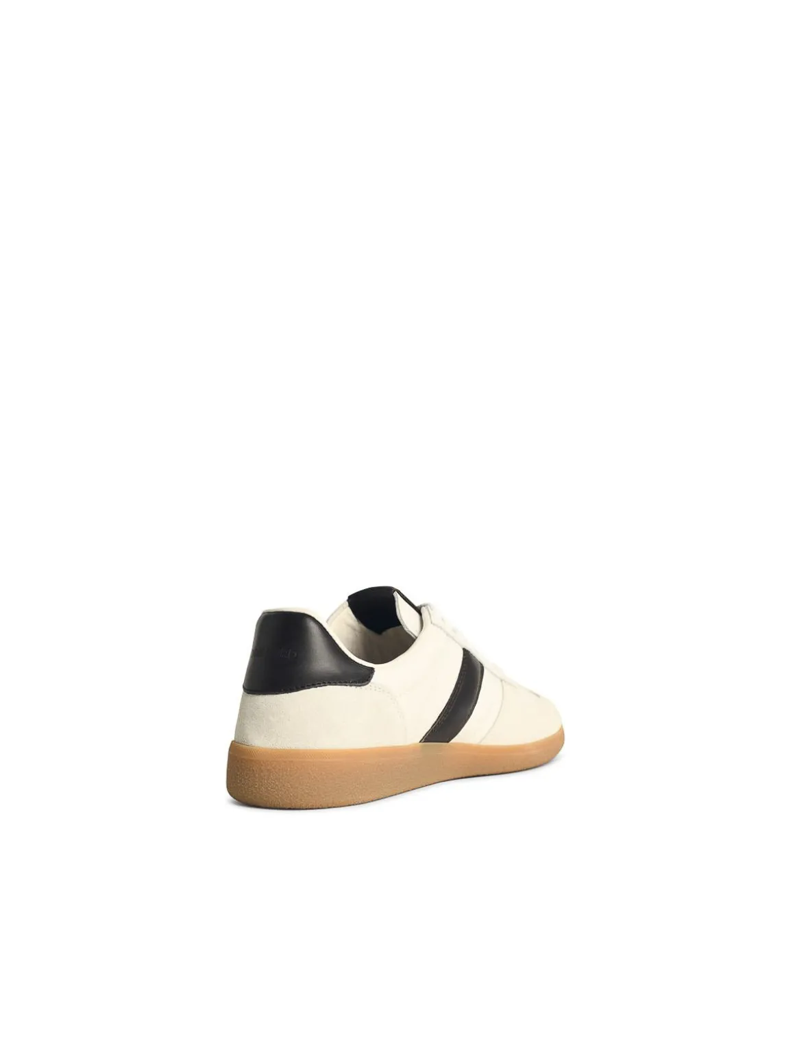 Sneaker in pelle scamosciata bianca ad archer
