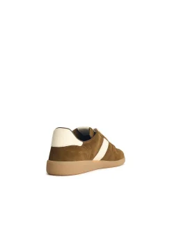 Sneaker in pelle scamosciata marrone arciere