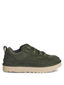 Sneaker in pelle scamosciata verde lowmel