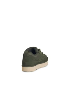 Sneaker in pelle scamosciata verde lowmel