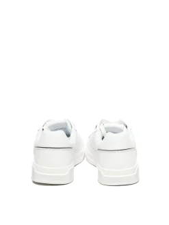 Sneaker logo in pelle