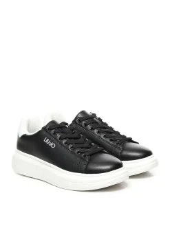 Sneaker piattaforma in pelle