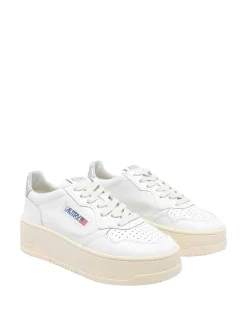 Sneaker piattaforma medialiste bianche
