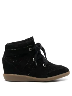 Sneaker stringate con zeppa