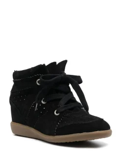 Sneaker stringate con zeppa