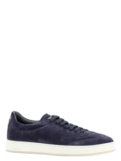 Sneakers basse in pelle scamosciata