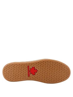 Sneakers in camoscio con bande in pelle