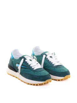 Sneakers Running In Nylon E Suede