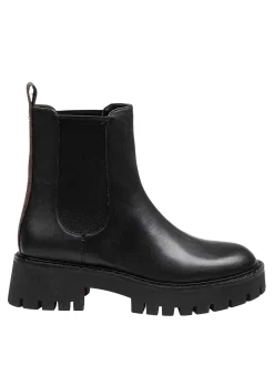 Stivaletti Asher Flat In Pelle Colore Nero