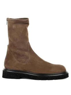 Stivaletto Cacao In Suede Elasticizzato