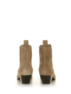 Stivaletto in camoscio Beige