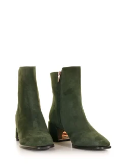 Stivaletto in camoscio Verde