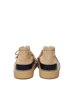 Stivaletto In Pelle E Camoscio