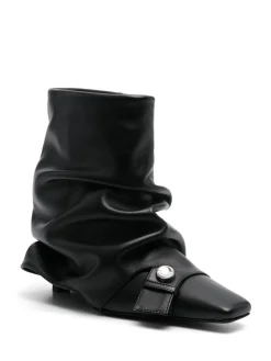 Stivaletto in pelle Juno con tacco