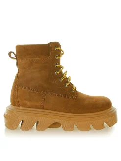 Stivaletto In Suede E Fondo Gomma
