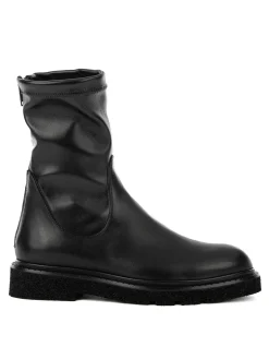 Stivaletto Nero In Nappa Elasticizzato