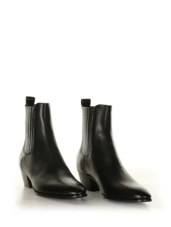Stivaletto Nero In Pelle