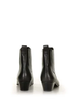 Stivaletto Nero In Pelle