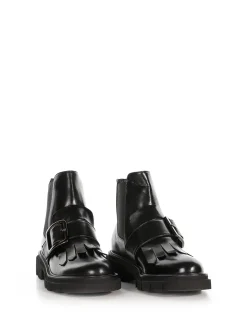 Stivaletto Nero In Pelle