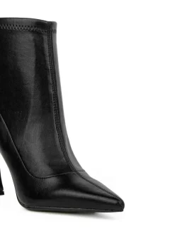 Stivaletto Nero In Pelle Stretch