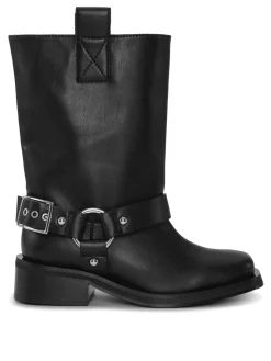 Stivali biker tubori in pelle