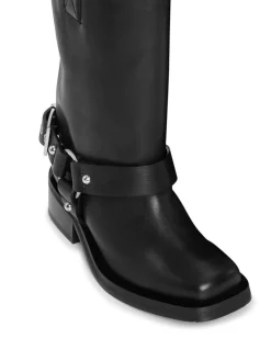 Stivali biker tubori in pelle