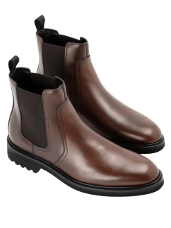 Stivali in pelle marrone