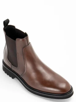 Stivali in pelle marrone