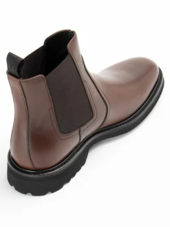 Stivali in pelle marrone