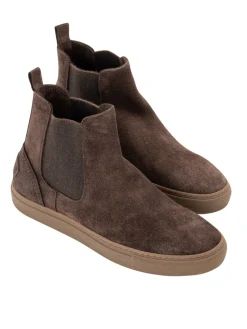 Stivali in pelle marrone