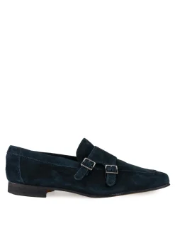 Suede Buckle Loafers