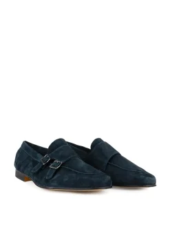 Suede Buckle Loafers