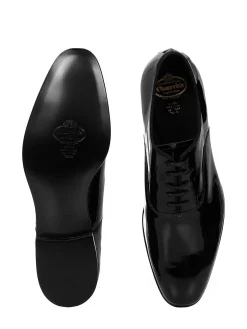 Suola in pelle verniciata nera Oxford