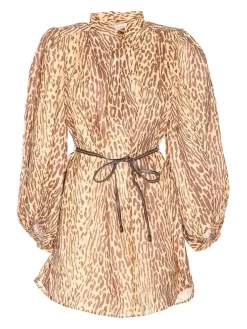 Tan Lopard Cascadian Dress