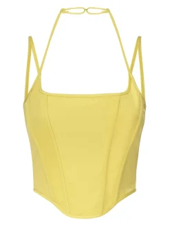 Top bustier senza maniche
