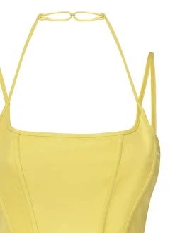 Top bustier senza maniche