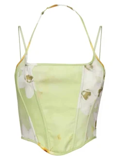 Top bustier senza maniche