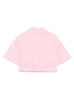 Top corto a doppio petto rosa