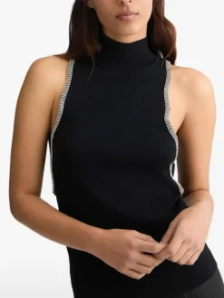 Top in maglia nera