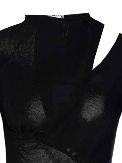 Top in maglia nera