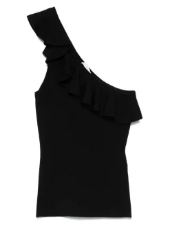 Top One-Shoulder nero