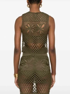 Top verde a maglia