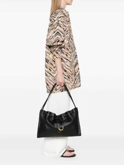 TOTE BAG ISABELA in pelle nera