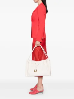 TOTE BAG ISABELA in pelle bianca